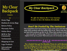 Tablet Screenshot of myclearbackpack.com